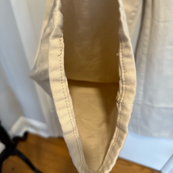 Wide Leg Cream 100% Cotton Shein Workwear Style Overalls Sz: L Adjustable Straps - Picture 11 of 14